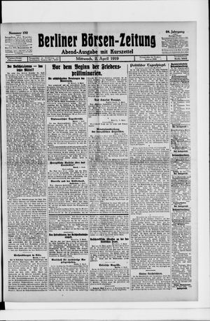 Berliner Börsen-Zeitung vom 02.04.1919