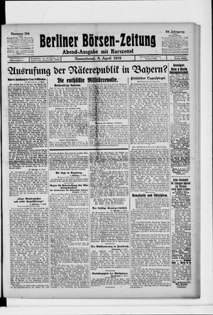 Berliner Börsen-Zeitung vom 05.04.1919