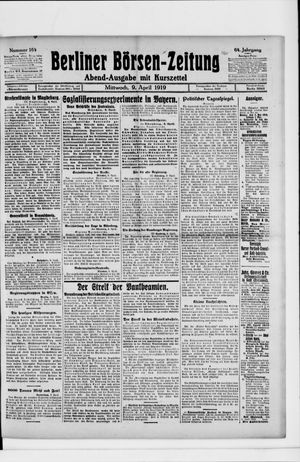 Berliner Börsen-Zeitung vom 09.04.1919