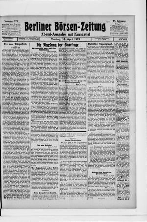 Berliner Börsen-Zeitung on Apr 14, 1919