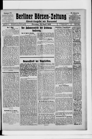 Berliner Börsen-Zeitung vom 15.04.1919