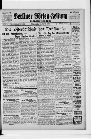 Berliner Börsen-Zeitung vom 16.04.1919