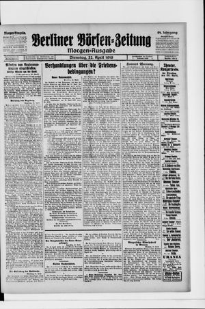 Berliner Börsen-Zeitung vom 22.04.1919