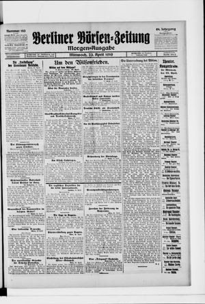 Berliner Börsen-Zeitung vom 23.04.1919