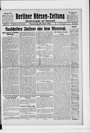 Berliner Börsen-Zeitung vom 24.04.1919