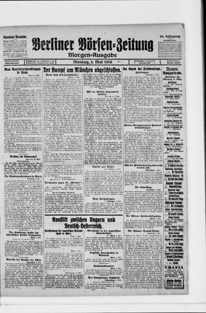 Berliner Börsen-Zeitung vom 05.05.1919