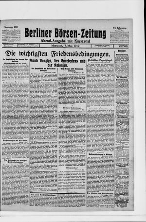 Berliner Börsen-Zeitung on May 7, 1919