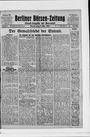 Berliner Börsen-Zeitung vom 08.05.1919