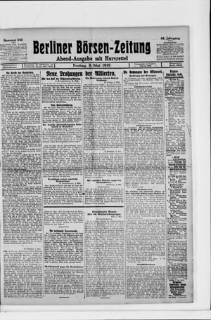 Berliner Börsen-Zeitung vom 09.05.1919