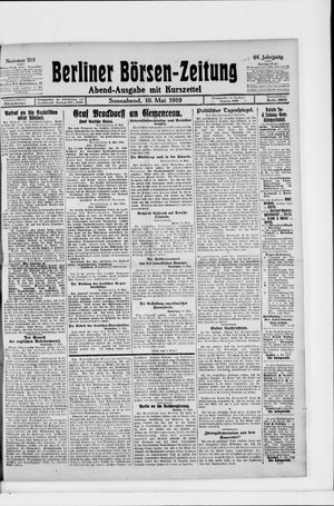 Berliner Börsen-Zeitung on May 10, 1919