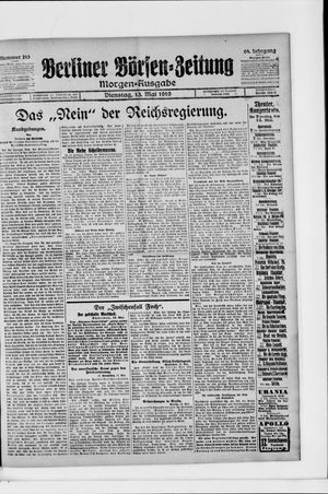 Berliner Börsen-Zeitung vom 13.05.1919