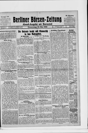 Berliner Börsen-Zeitung on May 15, 1919