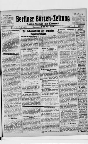 Berliner Börsen-Zeitung on May 17, 1919