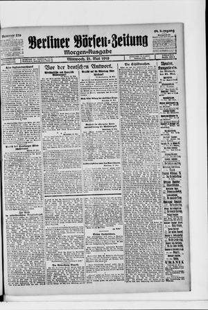 Berliner Börsen-Zeitung vom 21.05.1919