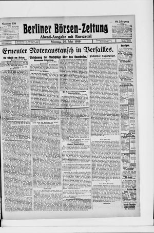 Berliner Börsen-Zeitung vom 26.05.1919