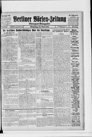 Berliner Börsen-Zeitung vom 27.05.1919