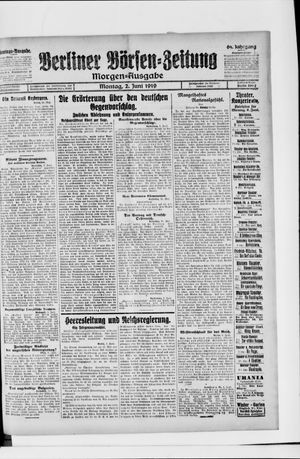Berliner Börsen-Zeitung vom 02.06.1919
