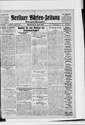 Berliner Börsen-Zeitung vom 04.06.1919
