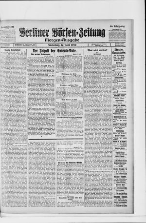 Berliner Börsen-Zeitung on Jun 8, 1919