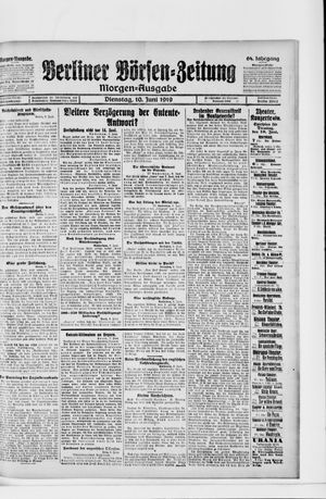Berliner Börsen-Zeitung vom 10.06.1919