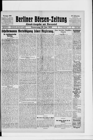 Berliner Börsen-Zeitung vom 12.06.1919