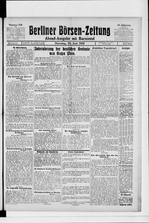 Berliner Börsen-Zeitung vom 24.06.1919