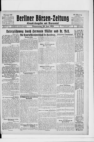Berliner Börsen-Zeitung vom 26.06.1919