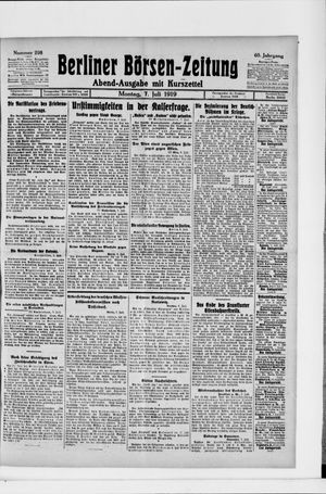 Berliner Börsen-Zeitung vom 07.07.1919
