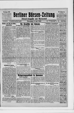 Berliner Börsen-Zeitung vom 08.07.1919