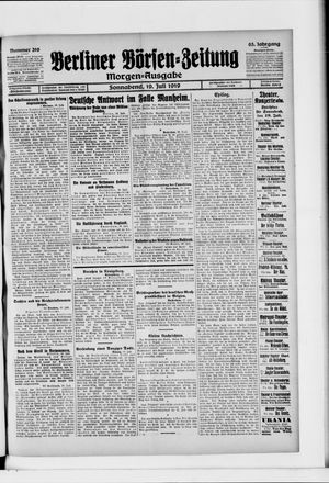 Berliner Börsen-Zeitung vom 19.07.1919