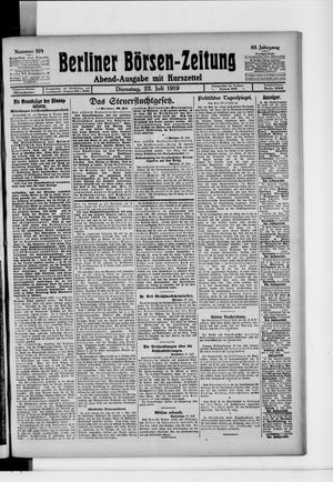 Berliner Börsen-Zeitung vom 22.07.1919