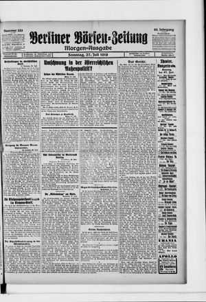 Berliner Börsen-Zeitung vom 27.07.1919