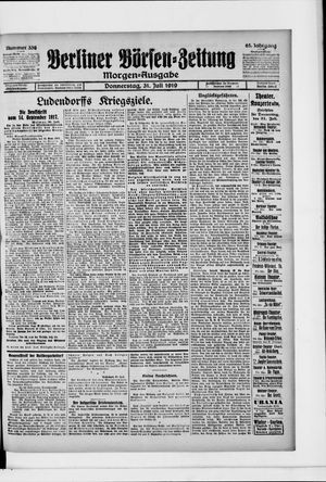 Berliner Börsen-Zeitung vom 31.07.1919