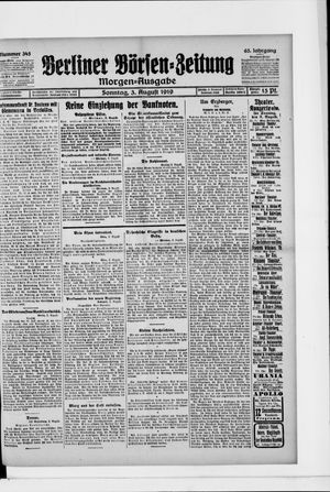 Berliner Börsen-Zeitung vom 03.08.1919