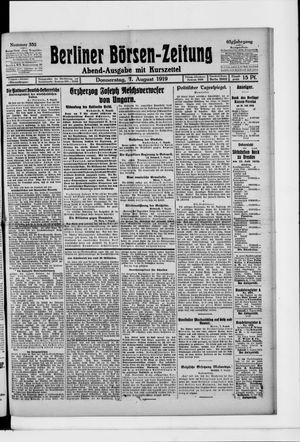 Berliner Börsen-Zeitung vom 07.08.1919