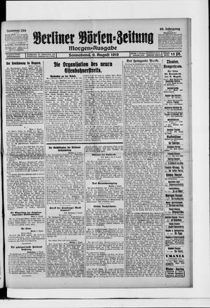 Berliner Börsen-Zeitung vom 09.08.1919