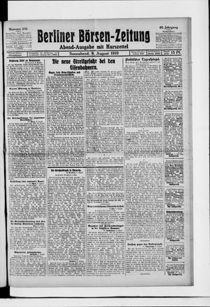 Berliner Börsen-Zeitung vom 09.08.1919
