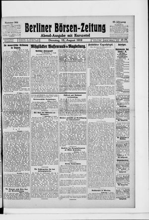 Berliner Börsen-Zeitung vom 12.08.1919