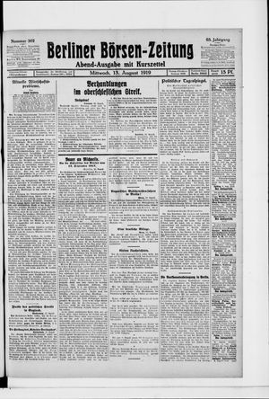 Berliner Börsen-Zeitung vom 13.08.1919