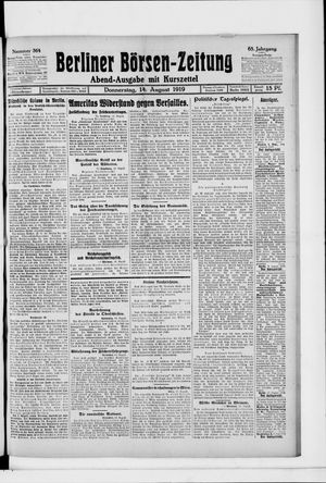 Berliner Börsen-Zeitung vom 14.08.1919