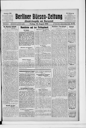 Berliner Börsen-Zeitung vom 15.08.1919