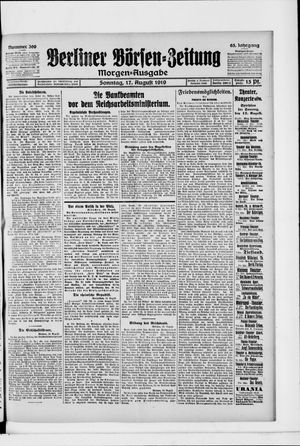Berliner Börsen-Zeitung vom 17.08.1919
