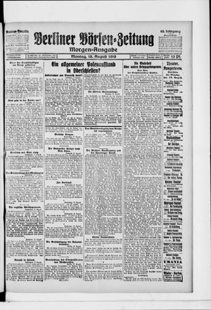 Berliner Börsen-Zeitung vom 18.08.1919