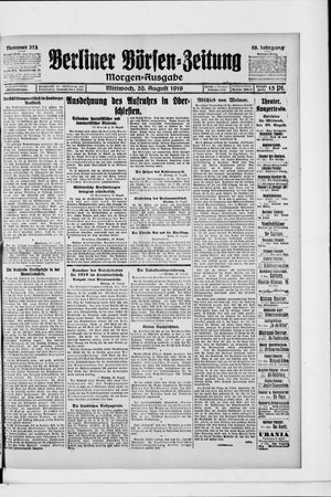 Berliner Börsen-Zeitung vom 20.08.1919