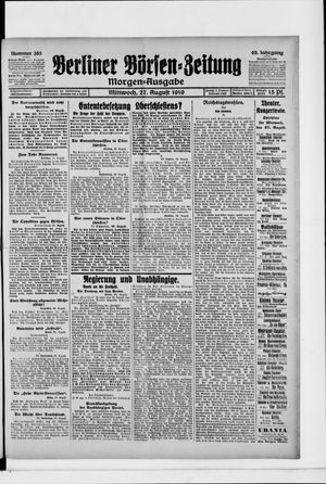 Berliner Börsen-Zeitung vom 27.08.1919