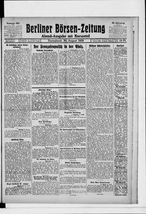 Berliner Börsen-Zeitung vom 30.08.1919