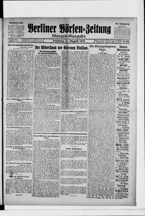 Berliner Börsen-Zeitung vom 31.08.1919