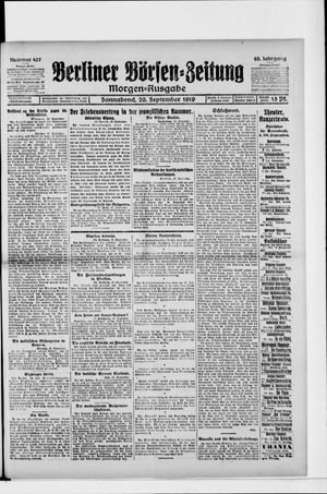 Berliner Börsen-Zeitung on Sep 20, 1919