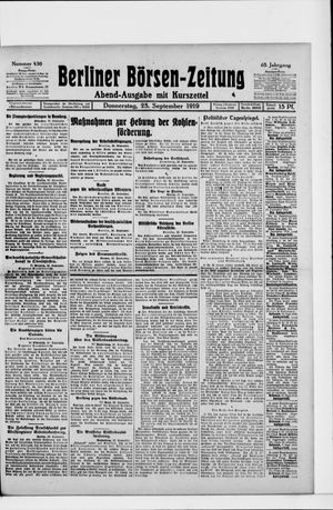 Berliner Börsen-Zeitung on Sep 25, 1919