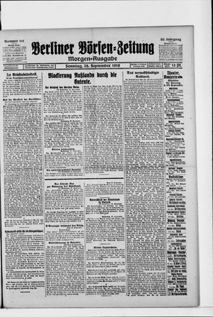 Berliner Börsen-Zeitung vom 28.09.1919